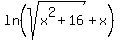 ln%28sqrt%28x%5E2%2B16%29%2Bx%29