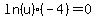 ln%28u%29%28-4%29=0