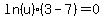 ln%28u%29%283-7%29=0