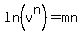 ln%28v%5En%29+=+mn