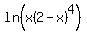 ln%28x%282-x%29%5E4%29