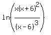 ln%28x%28x%2B6%29%5E2%2F%28x-6%29%5E3%29