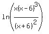 ln%28x%28x-6%29%5E3%2F%28x%2B6%29%5E2%29