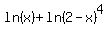 ln%28x%29%2Bln%282-x%29%5E4%29