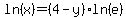 ln%28x%29=%284+-y%29ln%28+e%29