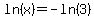 ln%28x%29+=+-ln%283%29