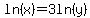 ln%28x%29+=+3ln%28y%29