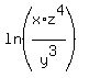 ln%28x%2Az%5E4%2Fy%5E3%29
