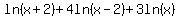 ln%28x%2B2%29%2B4ln%28x-2%29%2B3ln%28x%29