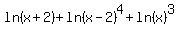 ln%28x%2B2%29%2Bln%28x-2%29%5E4%2Bln%28x%29%5E3