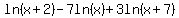 ln%28x%2B2%29-7ln%28x%29%2B3ln%28x%2B7%29
