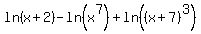 ln%28x%2B2%29-ln%28x%5E7%29%2Bln%28%28x%2B7%29%5E3%29