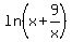 ln%28x%2B9%2Fx%29