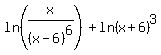 ln%28x%2F%28x-6%29%5E6%29%2Bln%28x%2B6%29%5E3