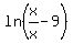 ln%28x%2Fx-9%29