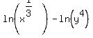 ln%28x%5E%281%2F3%29%29-ln%28y%5E4%29