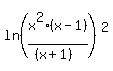 ln%28x%5E2%28x-1%29%2F%28%28x%2B1%29%29%29%5E2