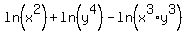 ln%28x%5E2%29%2Bln%28y%5E4%29-ln%28x%5E3%2Ay%5E3%29