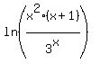 ln%28x%5E2%2A%28x%2B1%29%2F3%5Ex%29