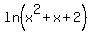 ln%28x%5E2%2Bx%2B2%29