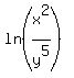 ln%28x%5E2%2Fy%5E5%29