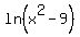 ln%28x%5E2-9%29