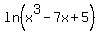 ln%28x%5E3-7x%2B5%29