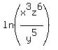 ln%28x%5E3z%5E6%2Fy%5E5%29