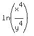 ln%28x%5E4%2Fy%5E4%29