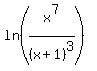 ln%28x%5E7+%2F+%28x%2B1%29%5E3%29