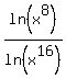 ln%28x%5E8%29%2Fln%28x%5E16%29