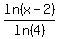 ln%28x-2%29%2Fln%284%29