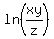ln%28xy%2Fz%29