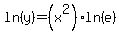 ln%28y%29=%28x%5E2%29ln%28e%29