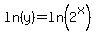 ln%28y%29=ln%282%5Ex%29
