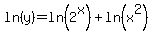 ln%28y%29=ln%282%5Ex%29+%2Bln%28x%5E2%29
