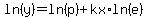 ln%28y%29=ln%28p%29%2Bkx%2Aln%28e%29