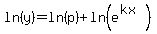 ln%28y%29=ln%28p%29%2Bln%28e%5E%28kx%29%29