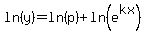ln%28y%29=ln%28p%29%2Bln%28e%5Ekx%29