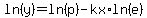 ln%28y%29=ln%28p%29-kx%2Aln%28e%29