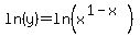 ln%28y%29=ln%28x%5E%281-x%29%29