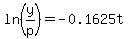 ln%28y%2Fp%29=-0.1625t