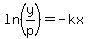 ln%28y%2Fp%29=-kx