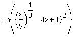 ln+%28%28x%2Fy%29%5E%281%2F3%29%2A%28x%2B1%29%5E2%29%29