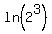 ln+%282%5E3%29