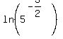 ln+%285%5E%28-3%2F2%29%29