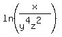 ln+%28x%2F%28y%5E4z%5E2%29%29