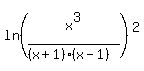 ln+%28x%5E3%2F%28%28x%2B1%29%2A%28x-1%29%29%29%5E2