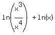 ln+%28x%5E3%2Fx%5E4%29+%2B+ln%28x%29