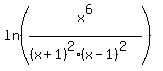 ln+%28x%5E6%2F%28%28x%2B1%29%5E2%2A%28x-1%29%5E2%29%29
